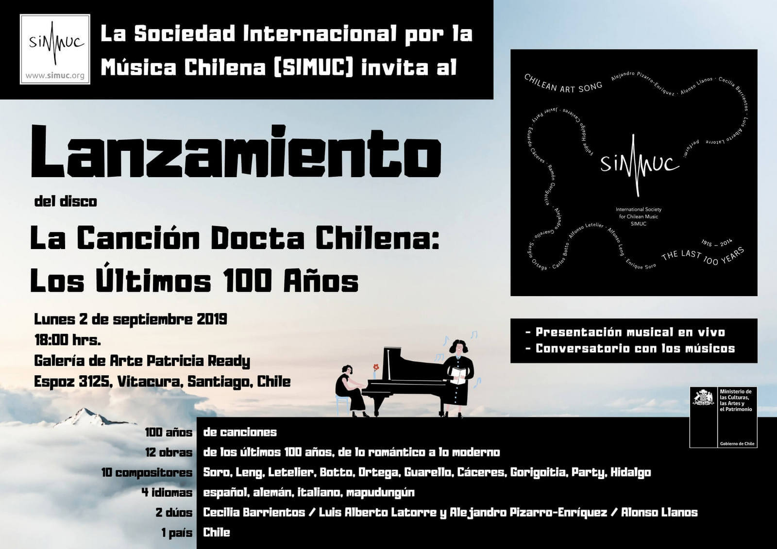 CD Launch in Chile. Chilean Art Song: The Last 100 Years