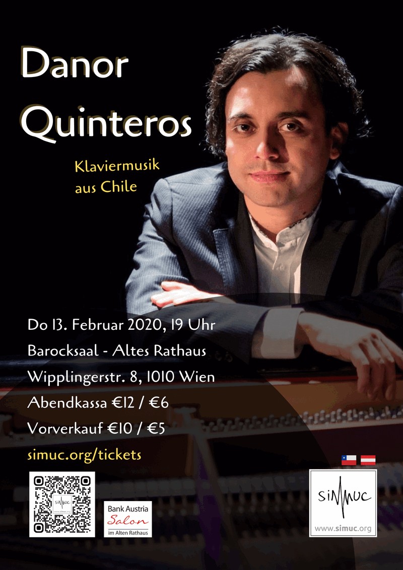 SIMUC-Concert: Piano Music From Chile. Pianist Danor Quinteros in Vienna, Austria