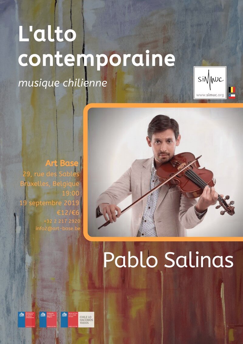 SIMUC-Concert: Contemporary Viola. Chilean Music. Violist Pablo Salinas in Brussels, Belgium