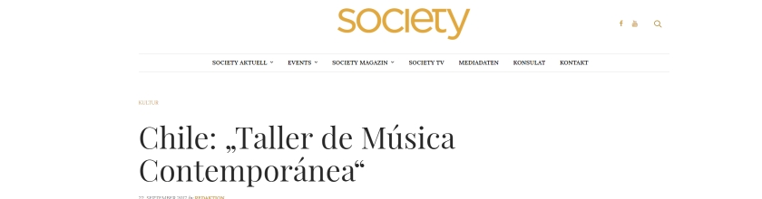 Society: Chile - Taller de Música Contemporánea